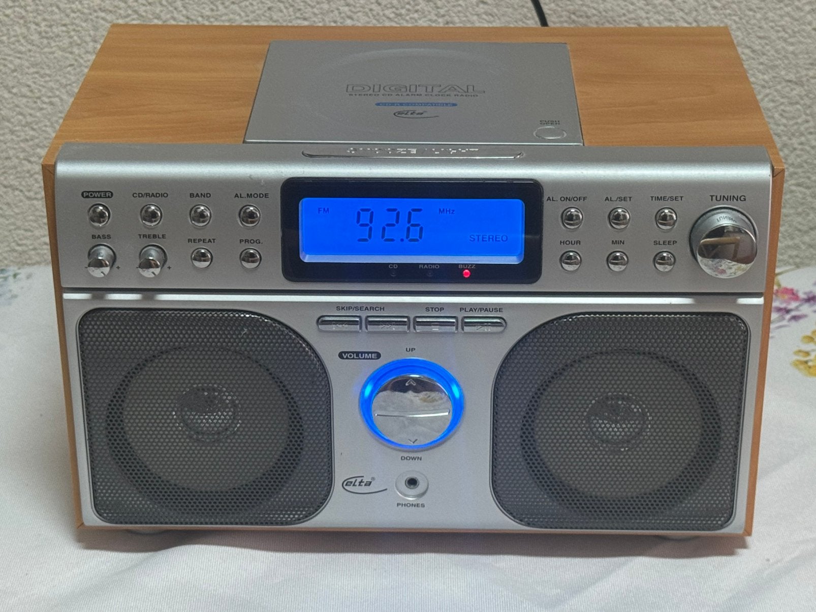 Mooie elta stereo radio met cd zgan pr incl vzk, Ophalen of Verzenden, Zo goed als nieuw