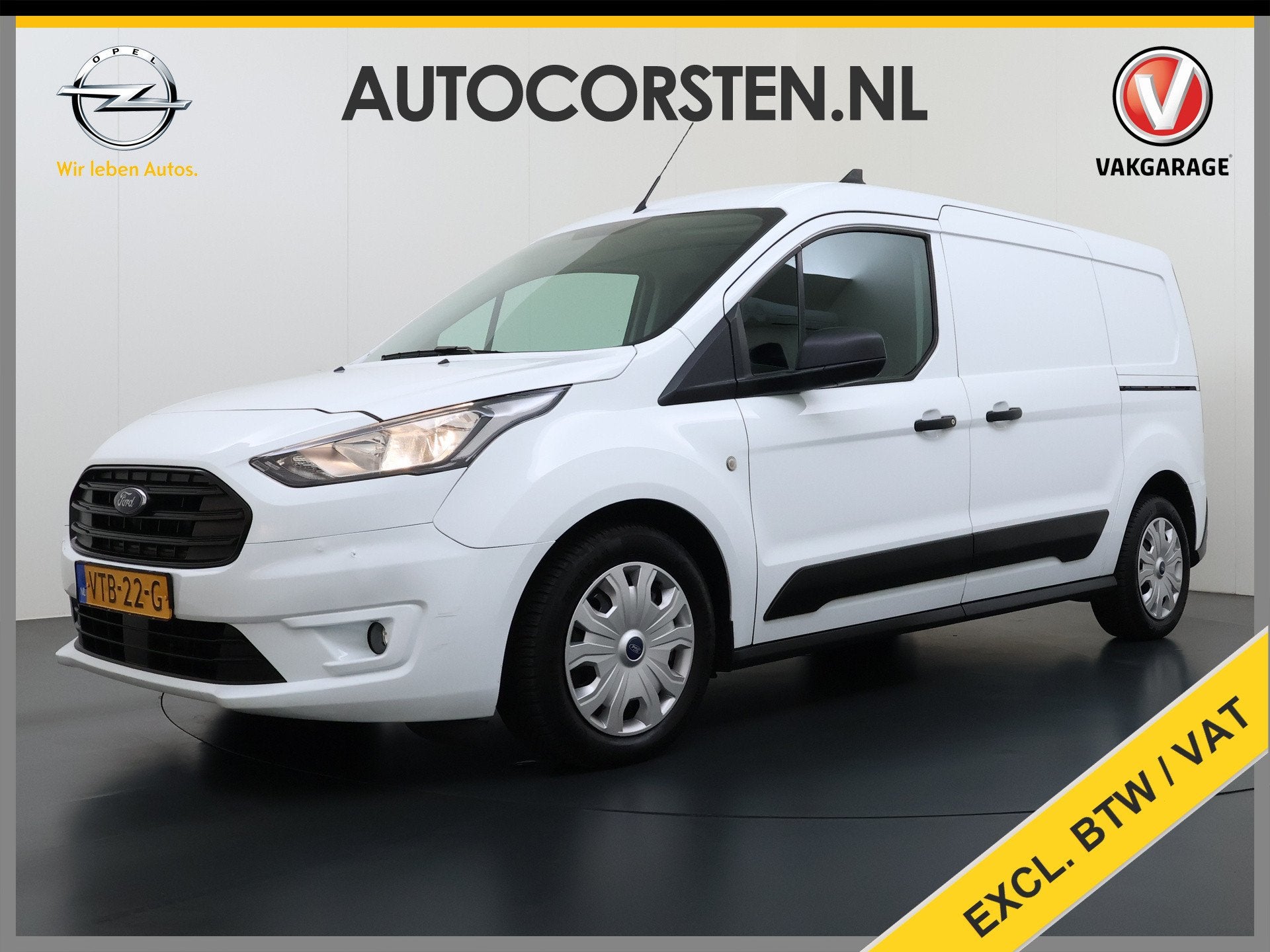 Ford Transit Connect 1.5TDCi 100PK L2 2X Schuifdeur Camera E, Voorwielaandrijving, Gebruikt, 4 cilinders, Wit