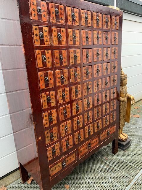 Antieke Chinese Apothekerskast XXL, Ophalen, Gebruikt, 100 tot 150 cm, 5 laden of meer