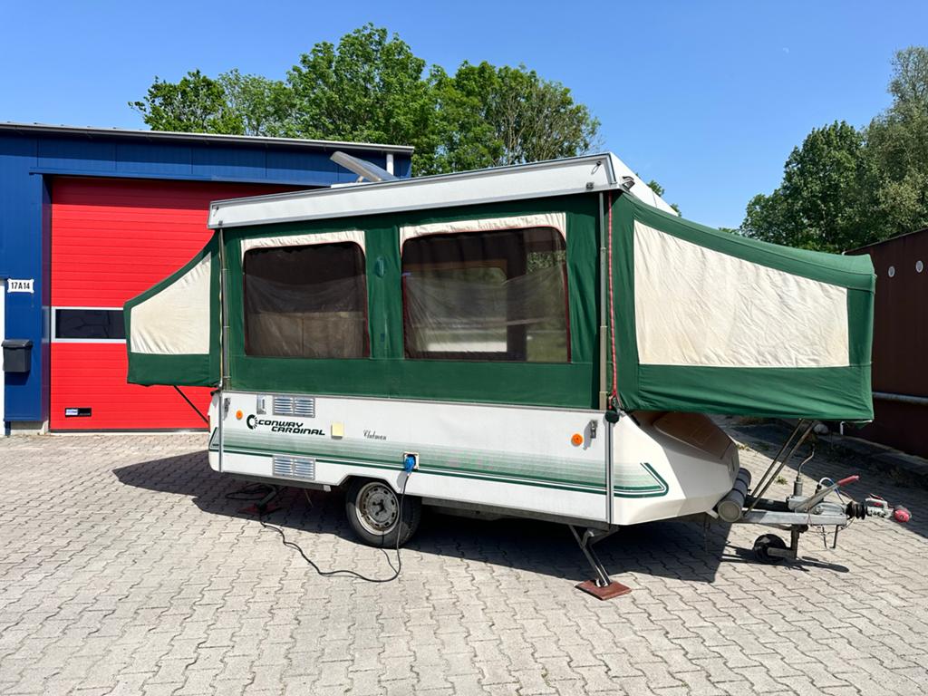 Conway clubman met koelkast, Caravans en Kamperen, Aanwezig, Tot en met 4, Groen, Ophalen