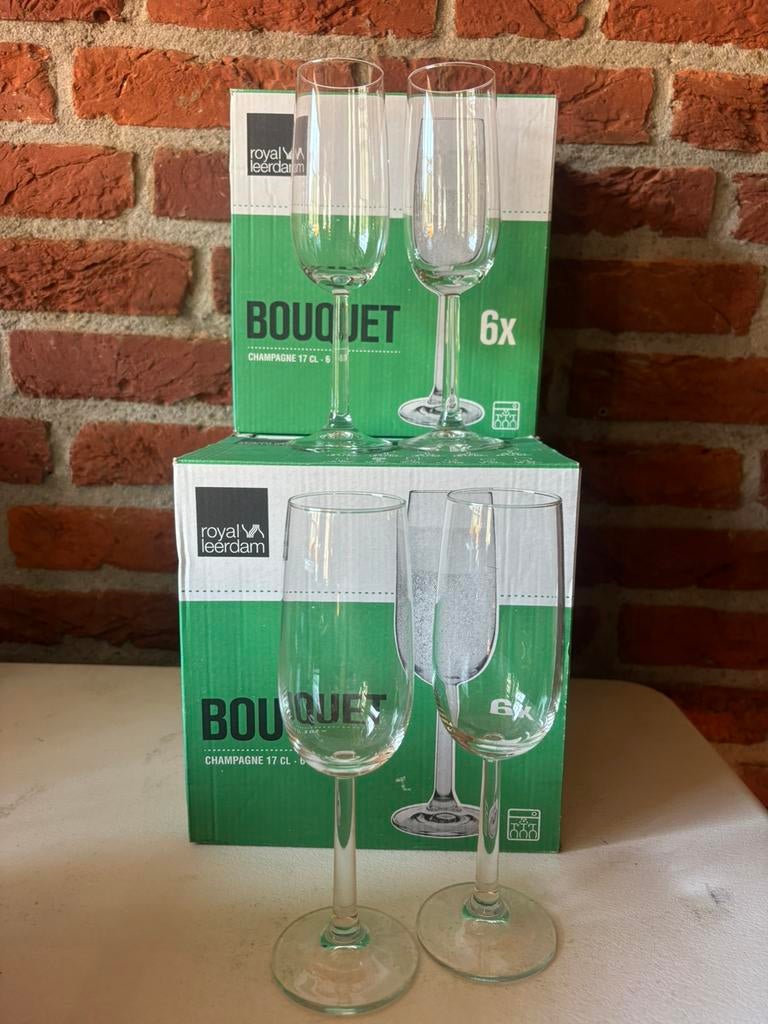 Champagne glazen, royal leerdam 41 stuks, 17cl, Ophalen of Verzenden, Nieuw, Overige typen
