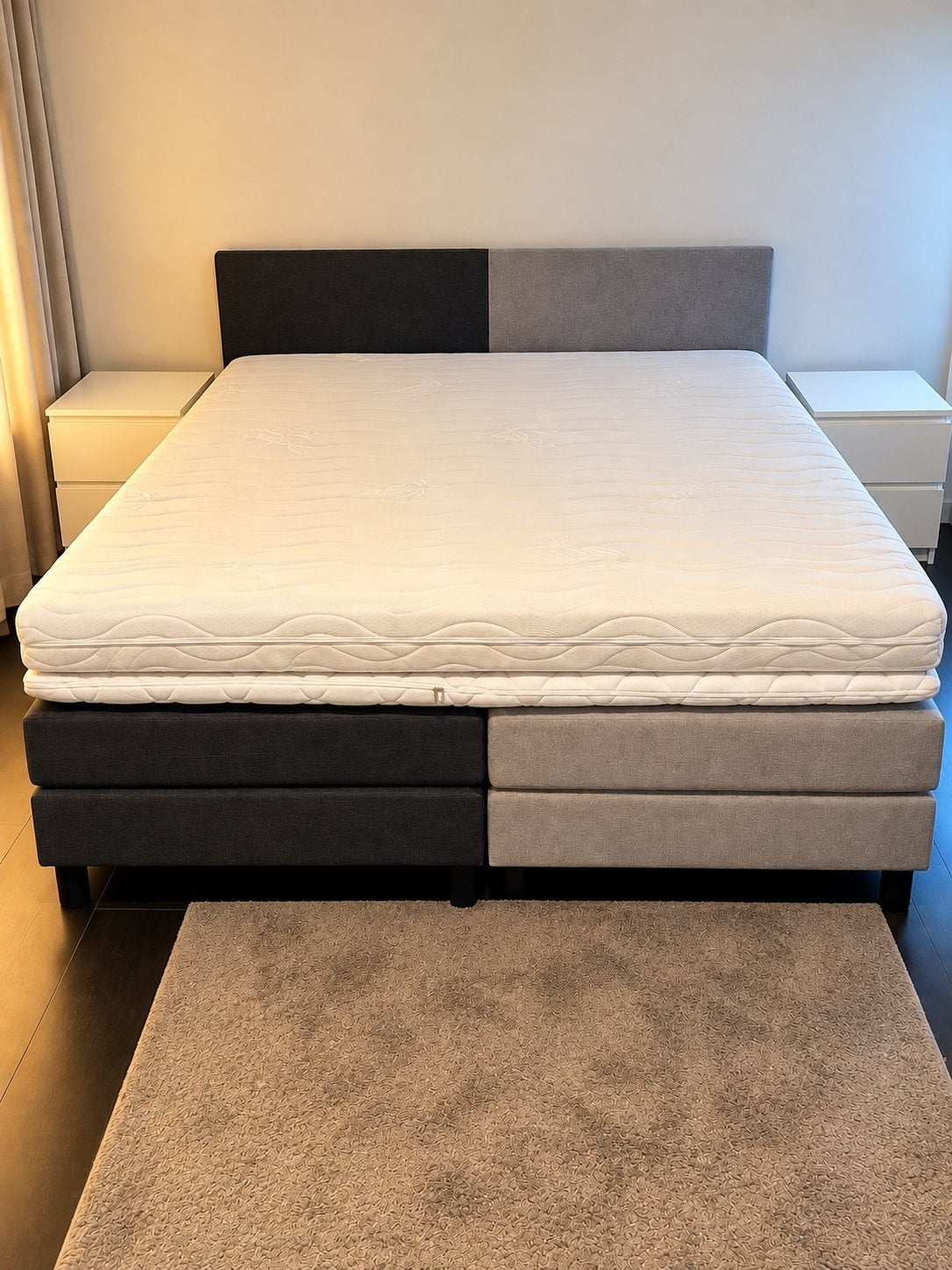 Mooie Beter Bed boxspring 180x200 – 4 maanden oud –2 toppers, Huis en Inrichting, Ophalen, Zo goed als nieuw, Tweepersoons, 180 cm