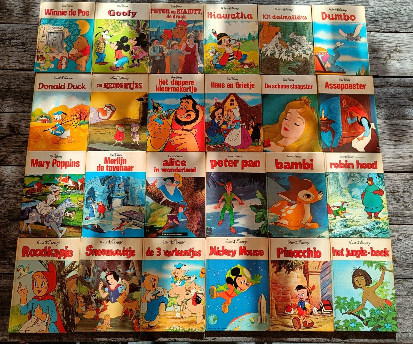 Grote collectie vintage Disney boeken, midden jaren 70, Boeken, Ophalen of Verzenden, Gelezen