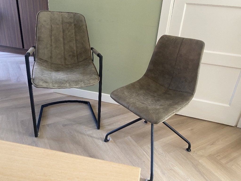Twee groene stoelen Leen Bakker, Ophalen, Overige kleuren, Twee