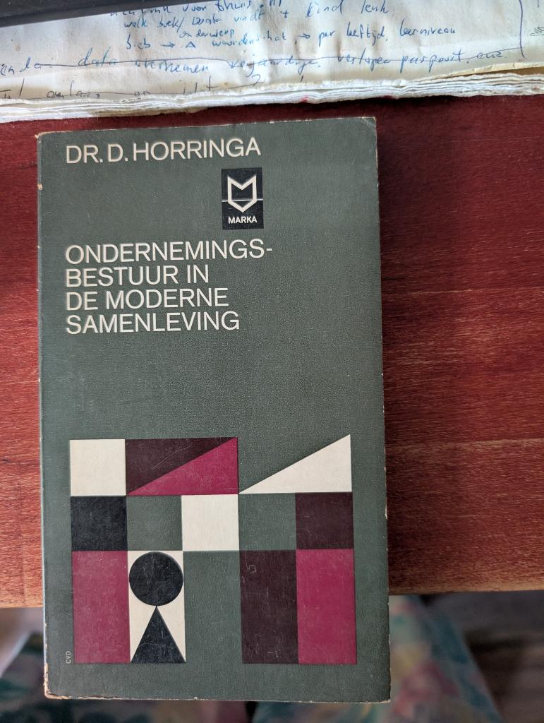 Ondernemingsbestuur in de moderne samenleving, Gelezen, Personeel en Organisatie, D Horringa, Ophalen of Verzenden