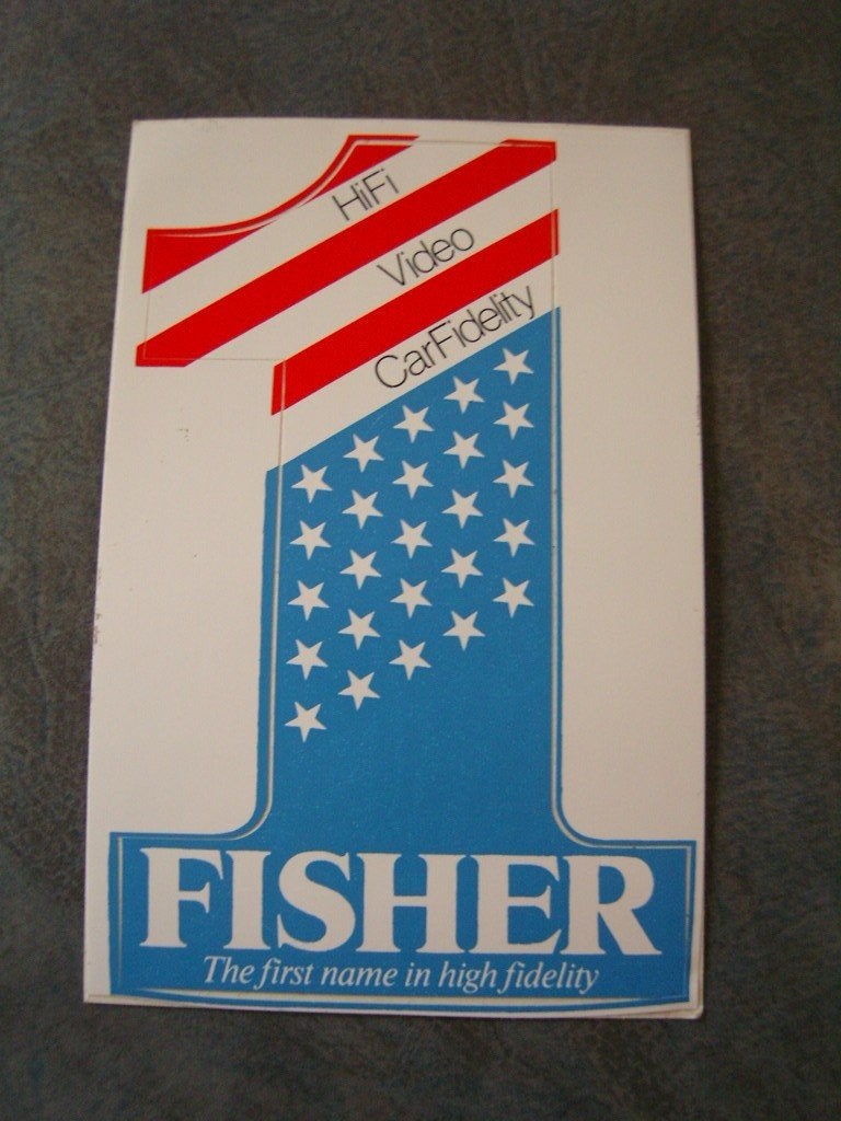sticker hifi video car-fidelity FISHER, Ophalen, Zo goed als nieuw