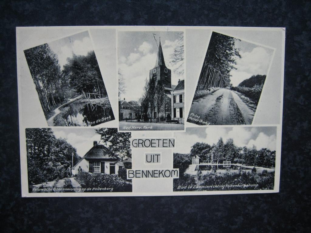 BENNEKOM 5 luiks groeten uit 1939, Ophalen of Verzenden, 1920 tot 1940, Gelderland