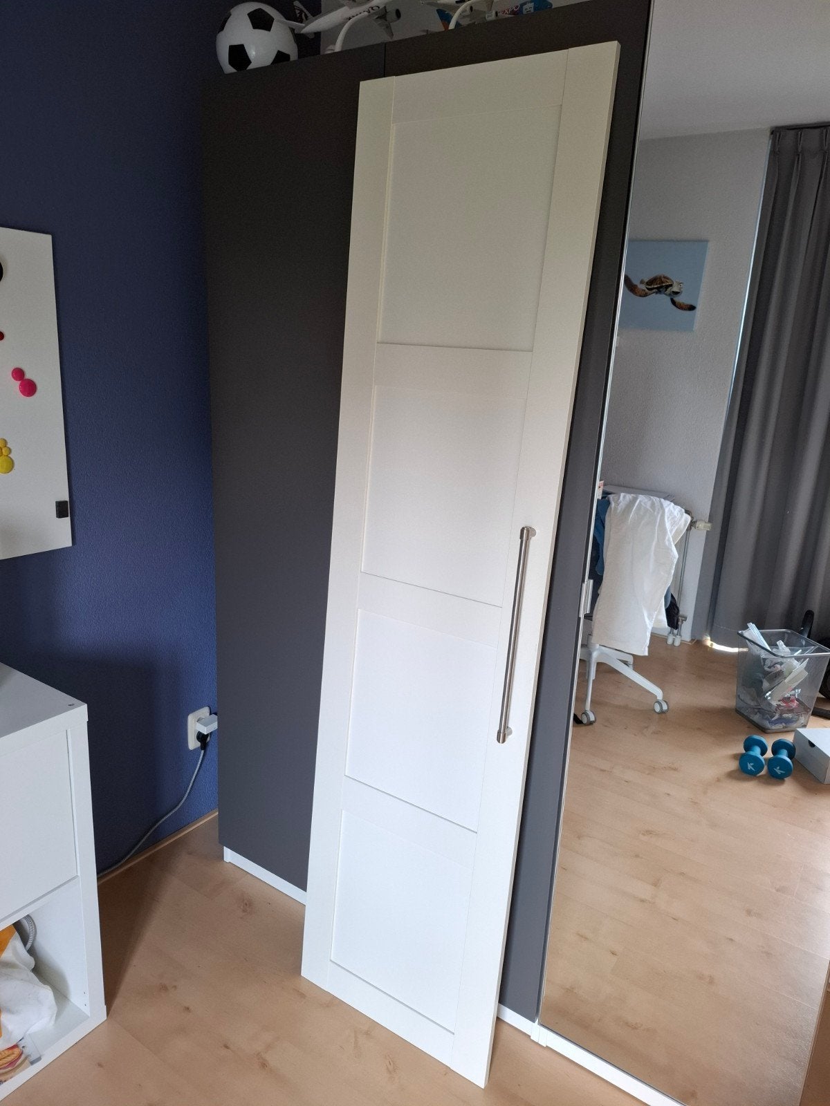 3x Ikea pax deuren wit met vakken + handgrepen 50x195, Ophalen, 50 tot 100 cm, Zo goed als nieuw, Minder dan 25 cm