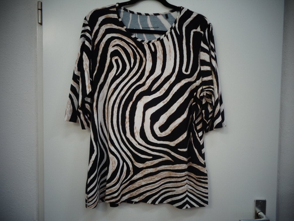 Sommermannn top met korte mouw, zwart wit zebra, maat 46, Kleding | Dames, Maat 46/48 (XL) of groter, Ophalen of Verzenden, Zo goed als nieuw