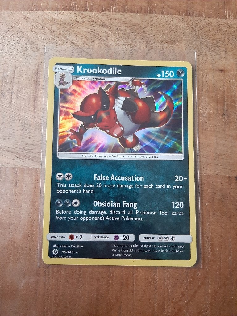 Krookodile #85, Holo Rare, Pokemon Sun & Moon, Ophalen of Verzenden, Zo goed als nieuw, Losse kaart