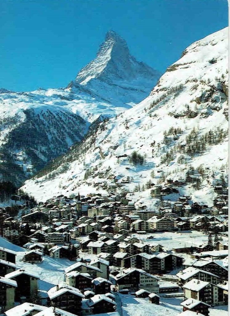 Zwitserland 1990 Zermatt Matterhorn > Wenen Oostenrijk, Verzamelen, Verzenden, 1980 tot heden, Gelopen, Natuur