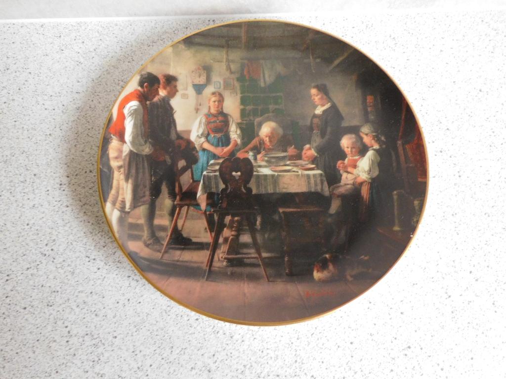 Bord 20 cm. Das Dankgebet 6267B Hütschenreuther, Ophalen of Verzenden