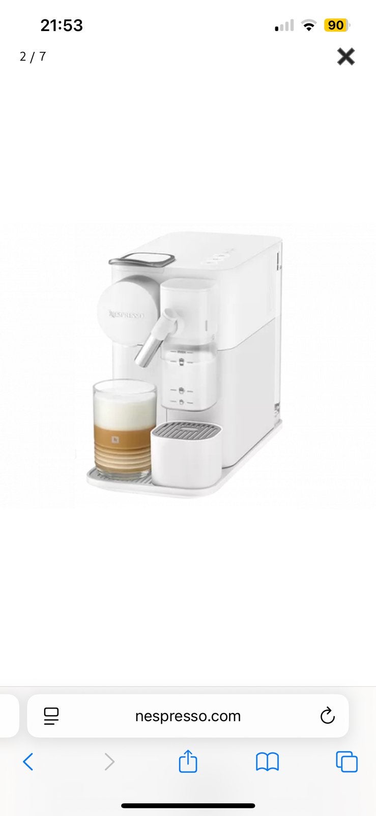 Nespresso koffieapparaat, Minder dan 1 liter, Ophalen, Zo goed als nieuw, Vaatwasserbestendig