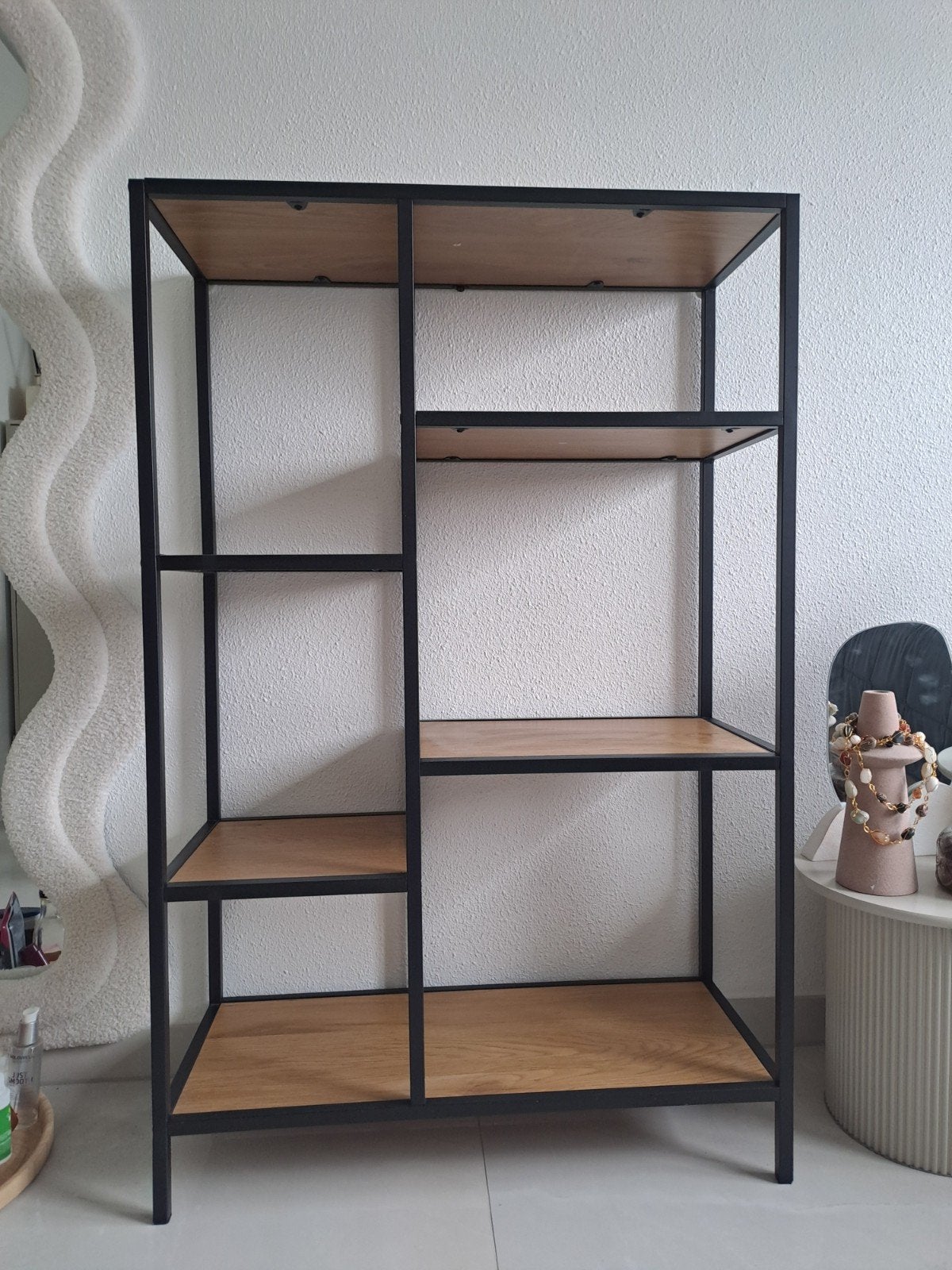 Wandrek | Eiken kleur- Zwart | JYSK, Ophalen, Zo goed als nieuw