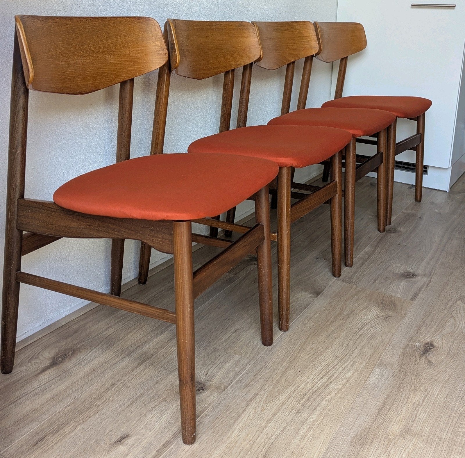 Set 4 Farstrup Møbler Scandinavische Teak Stoelen / chairs, Ophalen of Verzenden