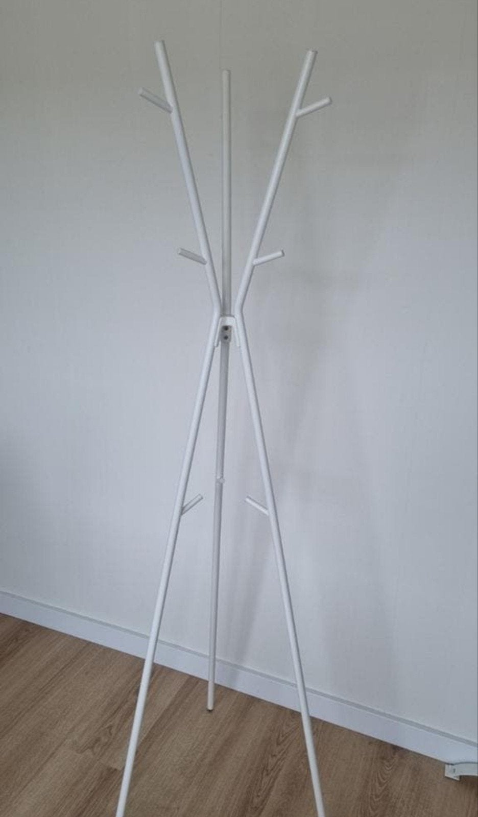 Witte staande IKEA kapstok EKKAR - 169 cm hoog, Ophalen, Gebruikt, Metaal, Staande kapstok