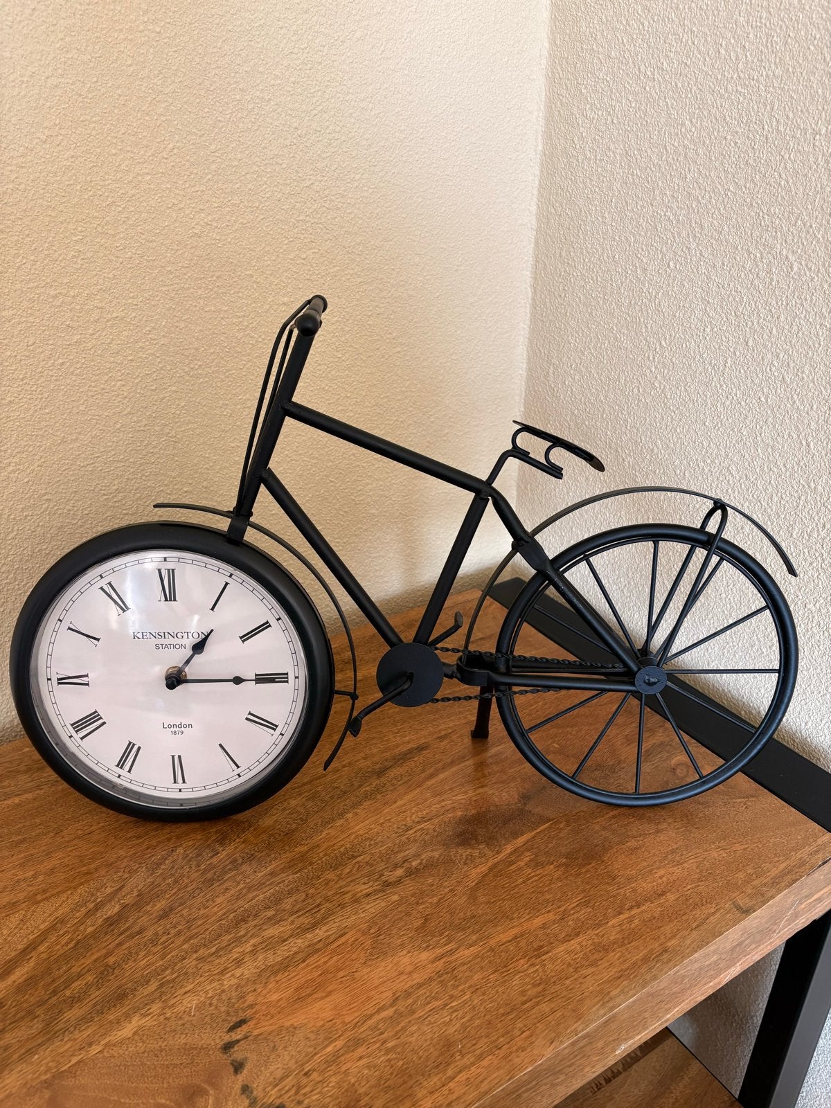 Unieke decoratie fietsklok, Gebruikt, Vintage, Analoog, Werkt op batterijen