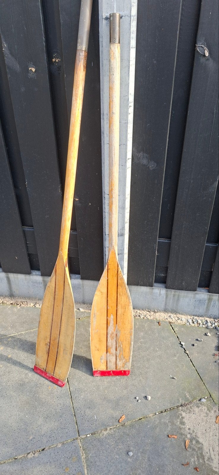 Set houten insteek peddels voor hottub, Ophalen, Gebruikt, Enkelbladige peddel
