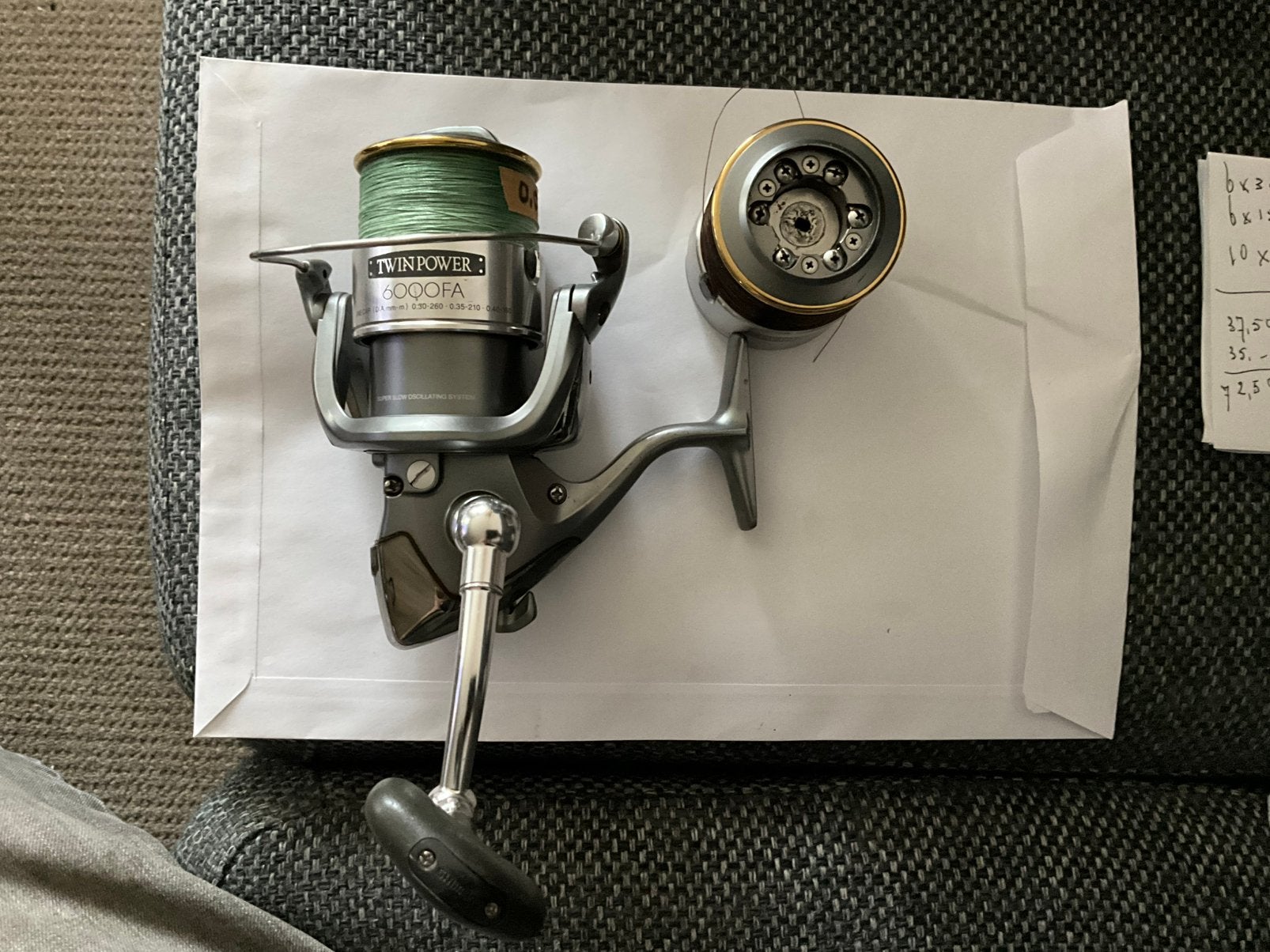 Shimano Twinpower 6000 FA., Ophalen of Verzenden, Zo goed als nieuw, Molen