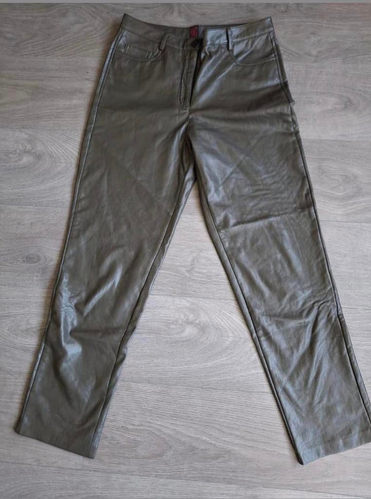 Maat 40 merk stefanel leather look, Zwart, Zo goed als nieuw, Lang, Ophalen