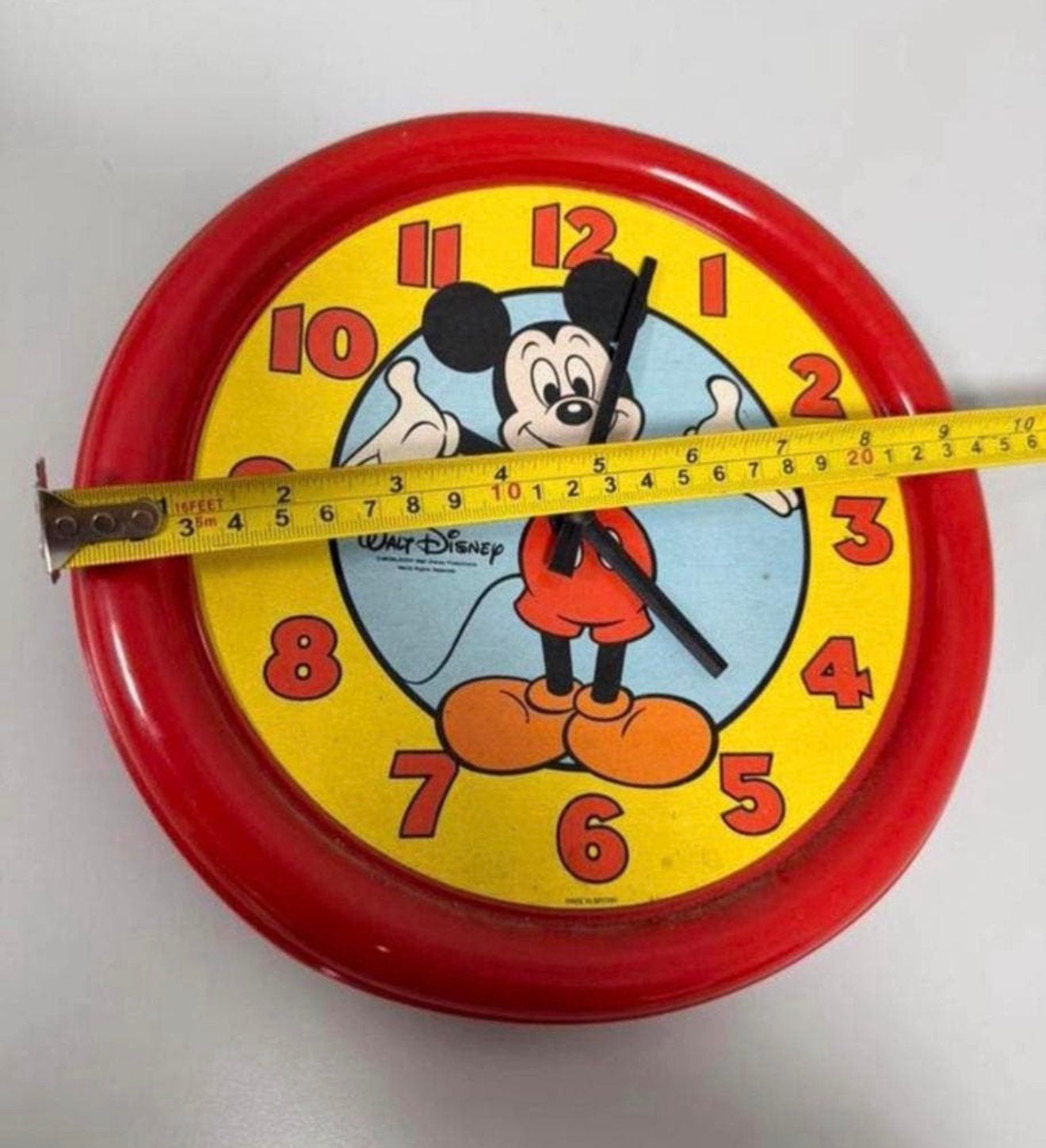 Vintage Disney Mickey Mouse Klok 1990 Zeldzaam Verzamelitem, D, Ophalen of Verzenden, Zo goed als nieuw, Mickey Mouse