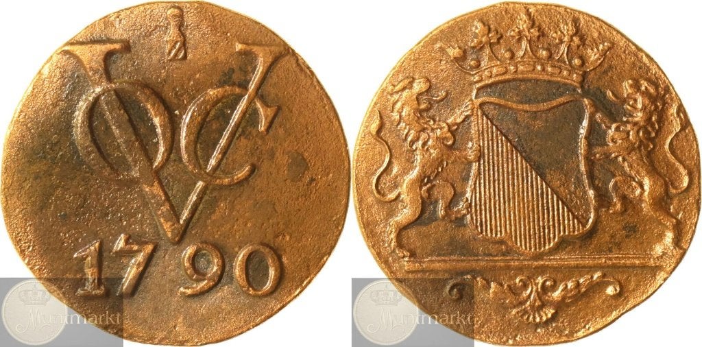 V.O.C. - Utrecht - Duit 1790 - Gebakerd kindje, Postzegels en Munten, Ophalen of Verzenden, Vóór koninkrijk, Overige waardes, Losse munt