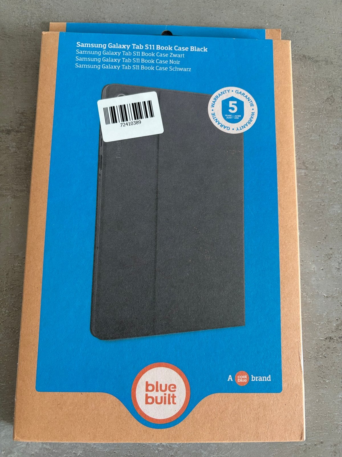 BlueBut Samsung Tab S11 Book Case Black, Computers en Software, 11 inch, Ophalen of Verzenden, Zo goed als nieuw, Bescherming voor- en achterkant