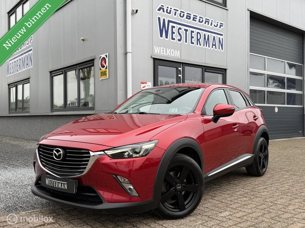 Mazda CX-3 2.0 SkyActiv-G 120 GT-M AUT Navi Clima Cruise Led, Auto's, Mazda, 1998 cc, 4 cilinders, Leder en Stof, SUV of Terreinwagen