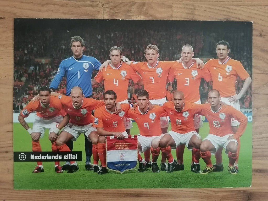 Elftalkaart Oranje 2009 vs Macedonia, Verzenden, Zo goed als nieuw, Overige binnenlandse clubs, Spelerskaart