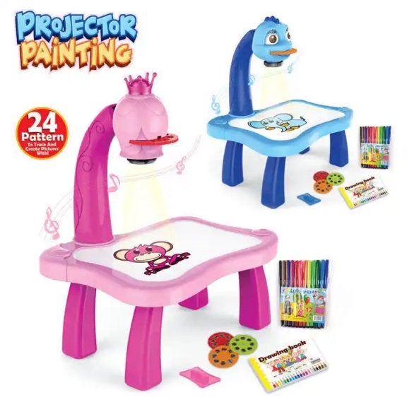 tekenbord kinderen - tekenprojector kinderen - blauw - roze, Ophalen of Verzenden, Knutselen, Met licht