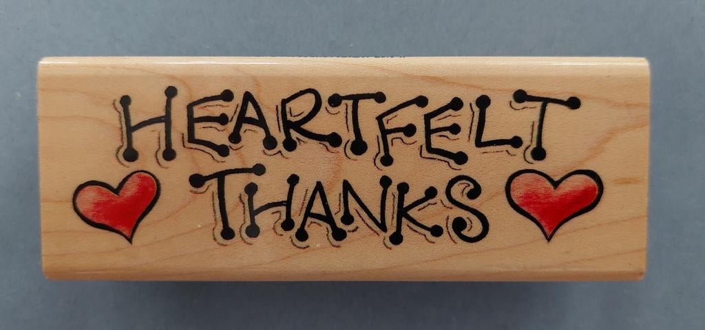 Sonlight Crafts stempel "Heartfelt Thanks", Ophalen of Verzenden, Nieuw, Houten stempel