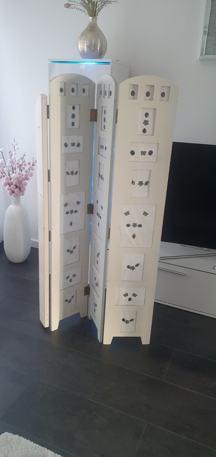 Decoratief kamerscherm met fotolijstjes, Ophalen of Verzenden, Gebruikt