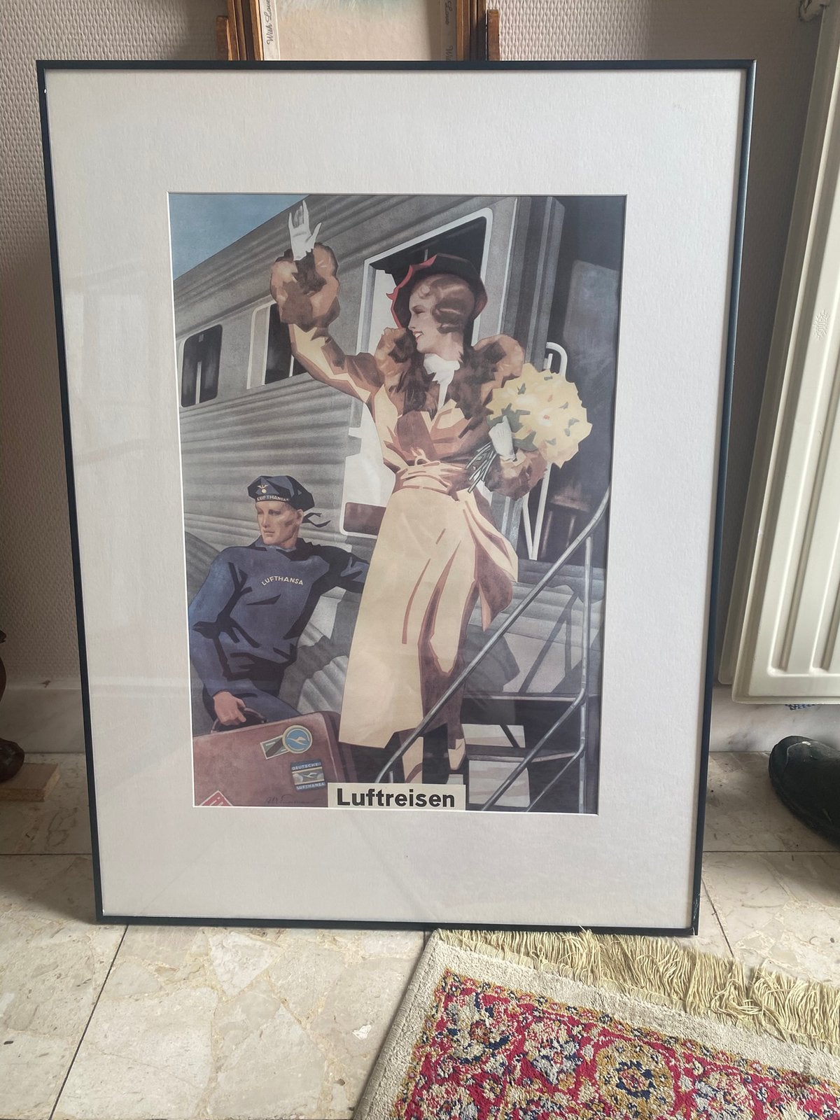 Prachtig oud prent schilderij, Ophalen of Verzenden, Schilderij
