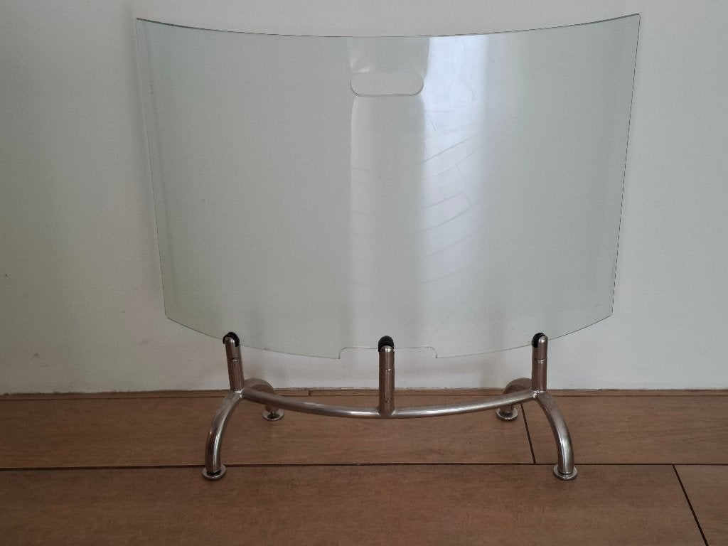 Glazen haardscherm, Huis en Inrichting, Haarden, Ophalen, Gebruikt, Inbouwhaard, Houthaard