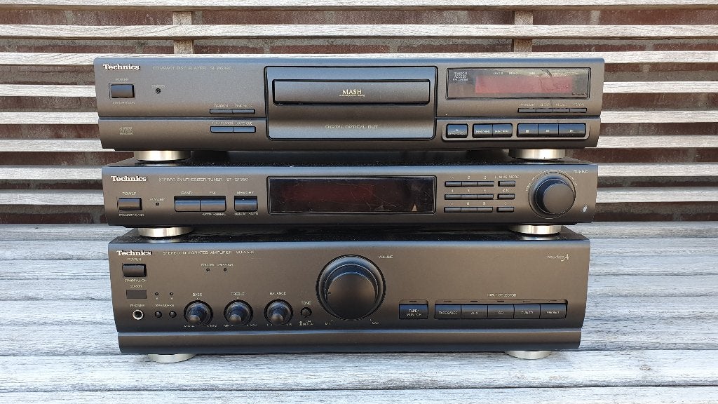 Technics stereo set met Platenspeler, Gebruikt, Losse componenten, Cd-speler, Ophalen