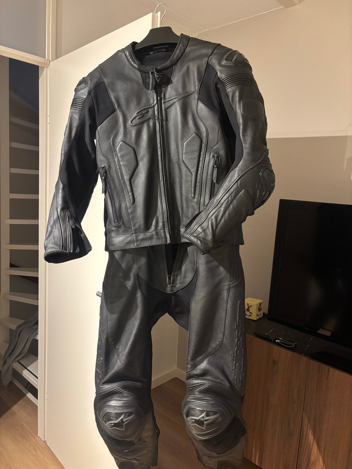 Alpinestars 2-delig leren motorpak - Maat 54, Motoren, Ophalen, Tweedehands, Heren, Combipak