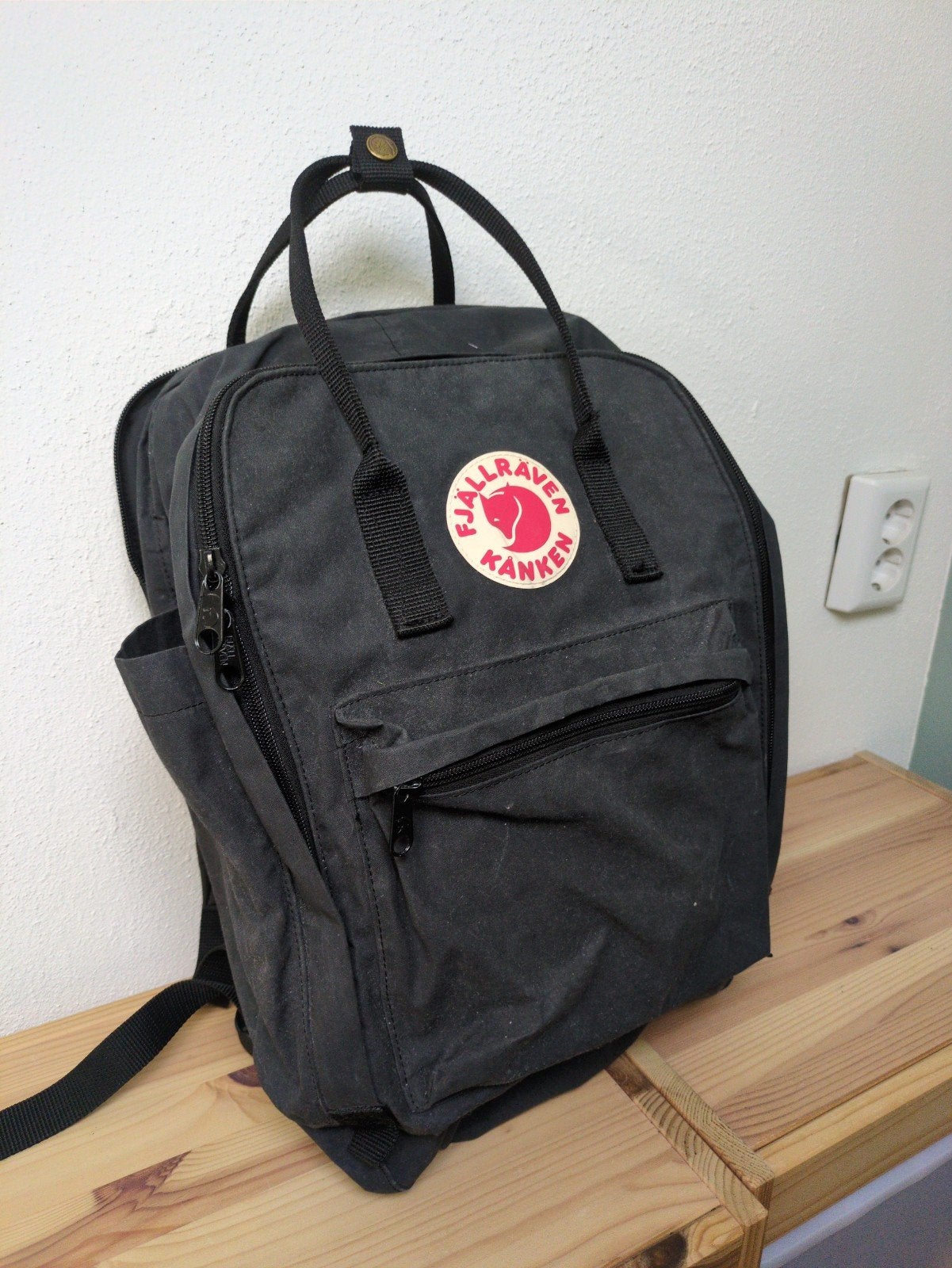 Fjällräven Kanken Rugzak Zwart - Gebruikt, Overige merken, Gebruikt, 25 tot 40 cm, Ophalen of Verzenden