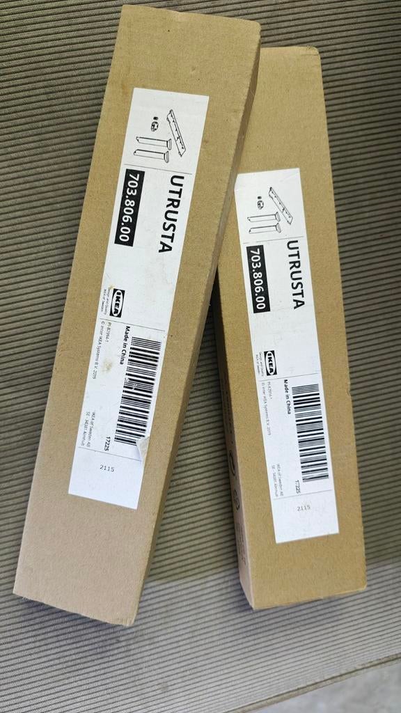 Ikea Utrusta deurbeslag voor lades 703.806.00 (2 stuks), Nieuw, Minder dan 100 cm, 25 tot 50 cm, 50 tot 100 cm