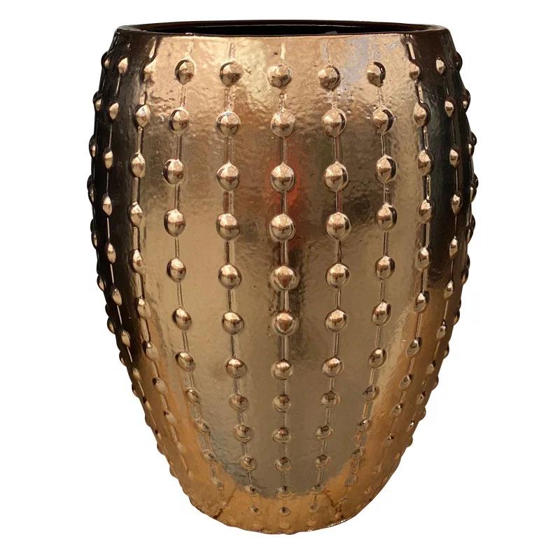 MARE bloempot – Parelmoer Vaas – brons/goud – 80 cm, Ophalen, Nieuw, Rond