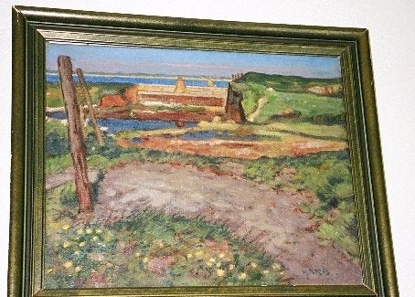 Schilderij D.J. Koets, Ophalen, Ingelijst, Doek