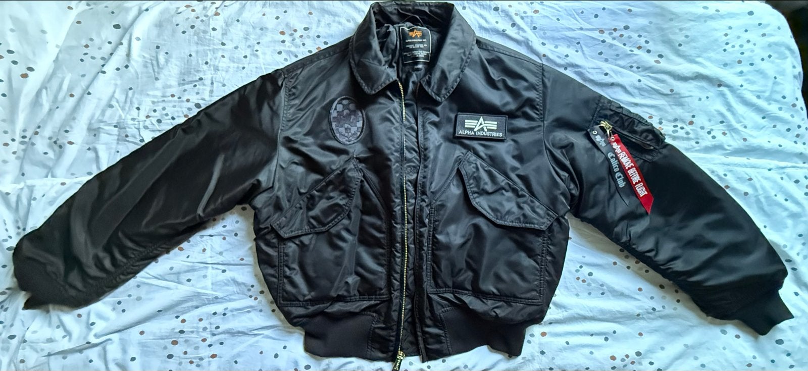 Alpha Industries x Calico Club CWU-45/P Bomberjack Zwart XL, Ophalen of Verzenden, Zo goed als nieuw, Maat 56/58 (XL), Zwart