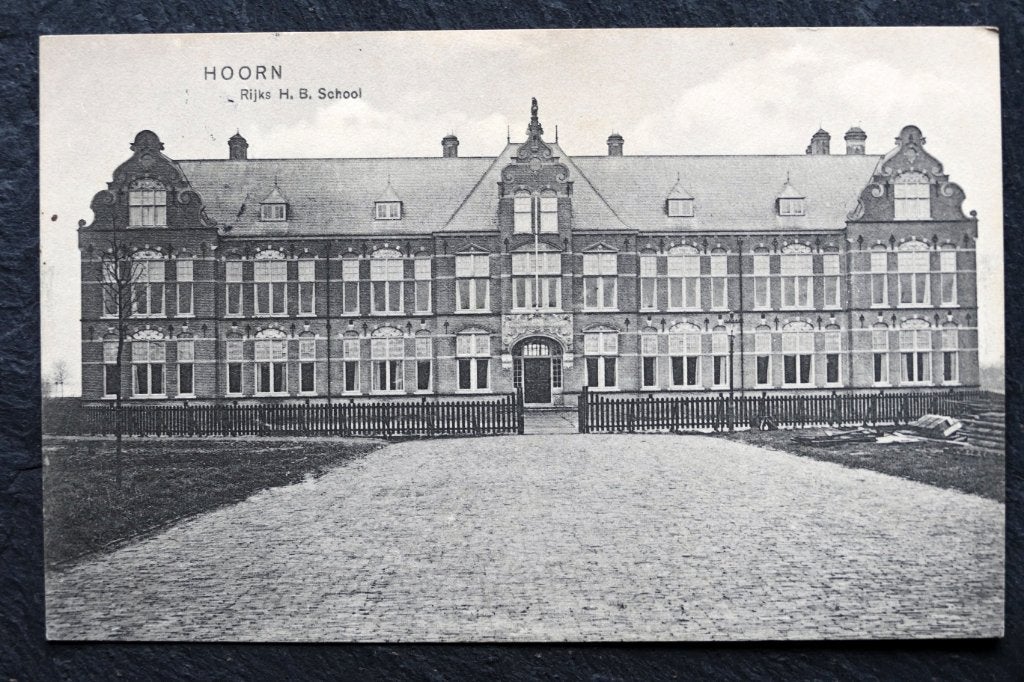 Hoorn, Rijk H.B. School, gelopen kaart, Verzenden, Voor 1920, Gelopen, Noord-Holland