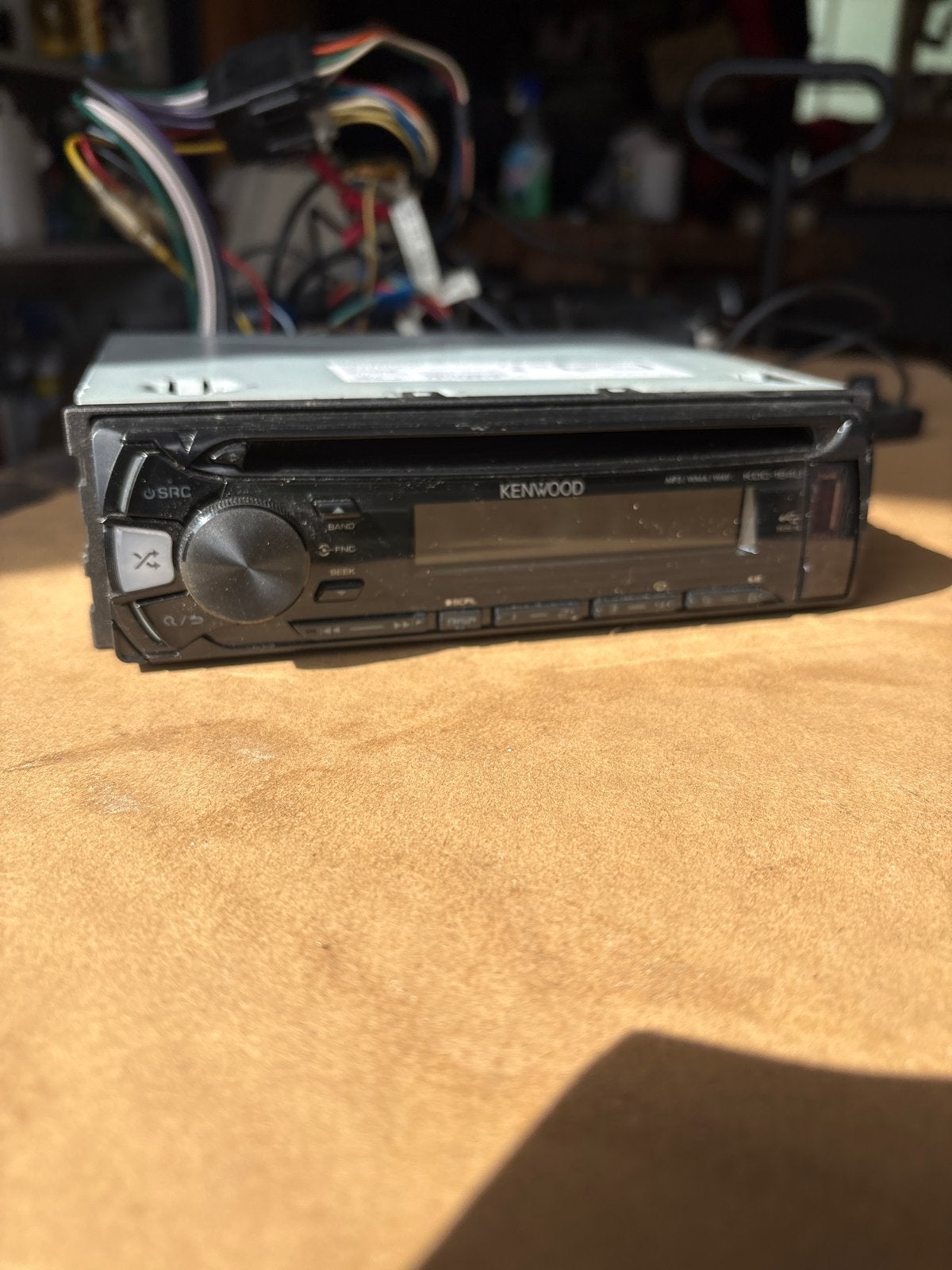 Kenwood Autoradio KDC-164UR met Parrot CK3100N Carkit, Ophalen of Verzenden, Gebruikt