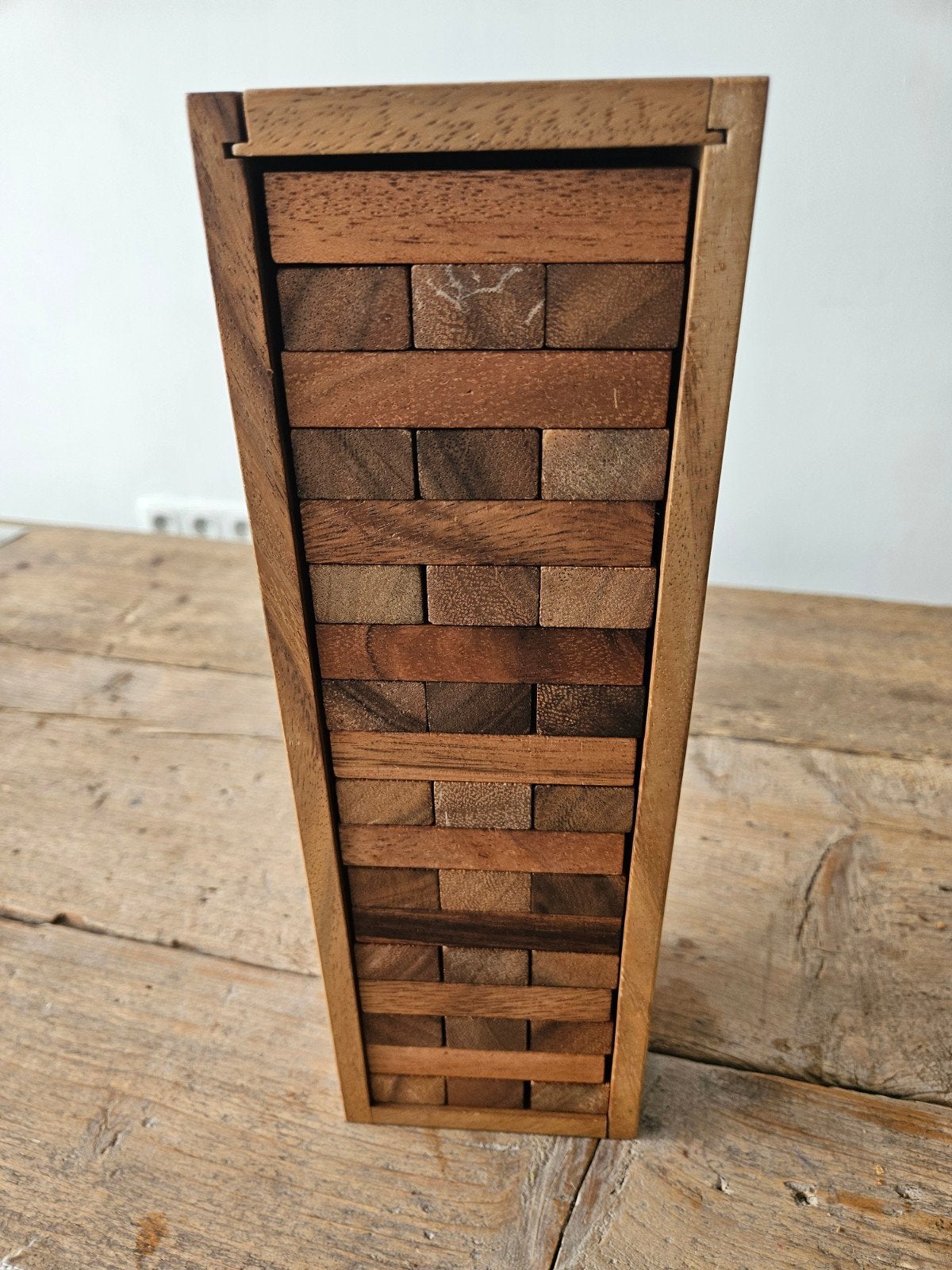 Jenga toren. Blokken toren van hard hout., Ophalen of Verzenden