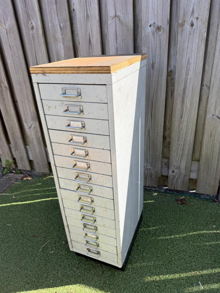 Metalen ladekast, Minder dan 50 cm, Gebruikt, 5 laden of meer, Ophalen of Verzenden
