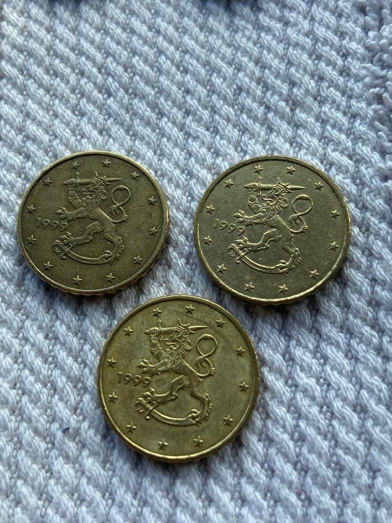 3x Finse 10 Eurocent munten 1999, Ophalen of Verzenden, Finland, 10 cent, Setje