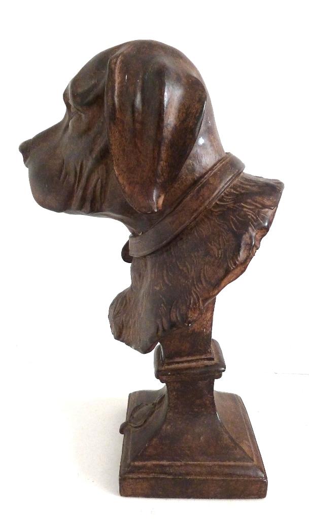 Groot borstbeeld van grote hond ceramisch 31 cm, Ophalen of Verzenden