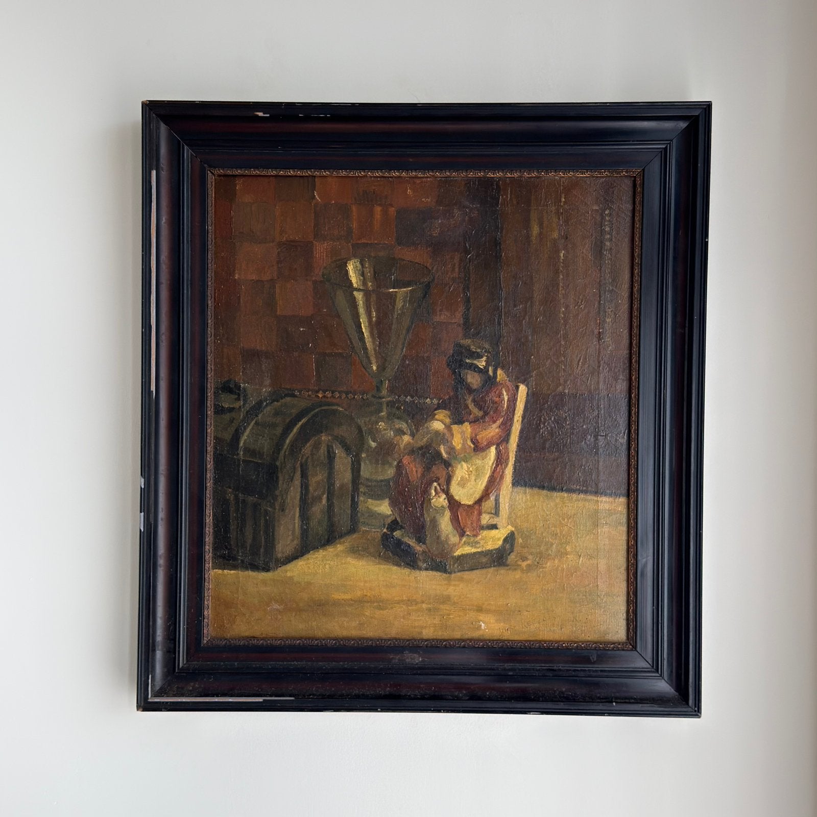 Schilderij op doek - Keeler Slijper 1924, Antiek en Kunst, Ophalen of Verzenden