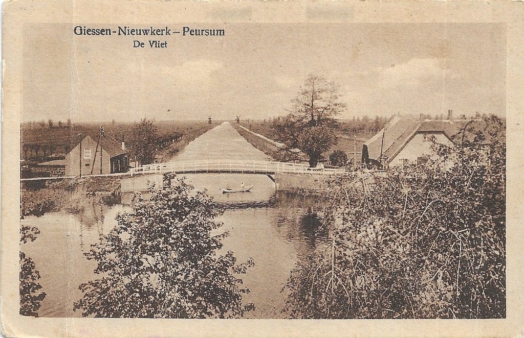AK Giessen-Nieuwkerk-Peursum - De Vliet, Verzenden, 1920 tot 1940, Gelopen, Zuid-Holland