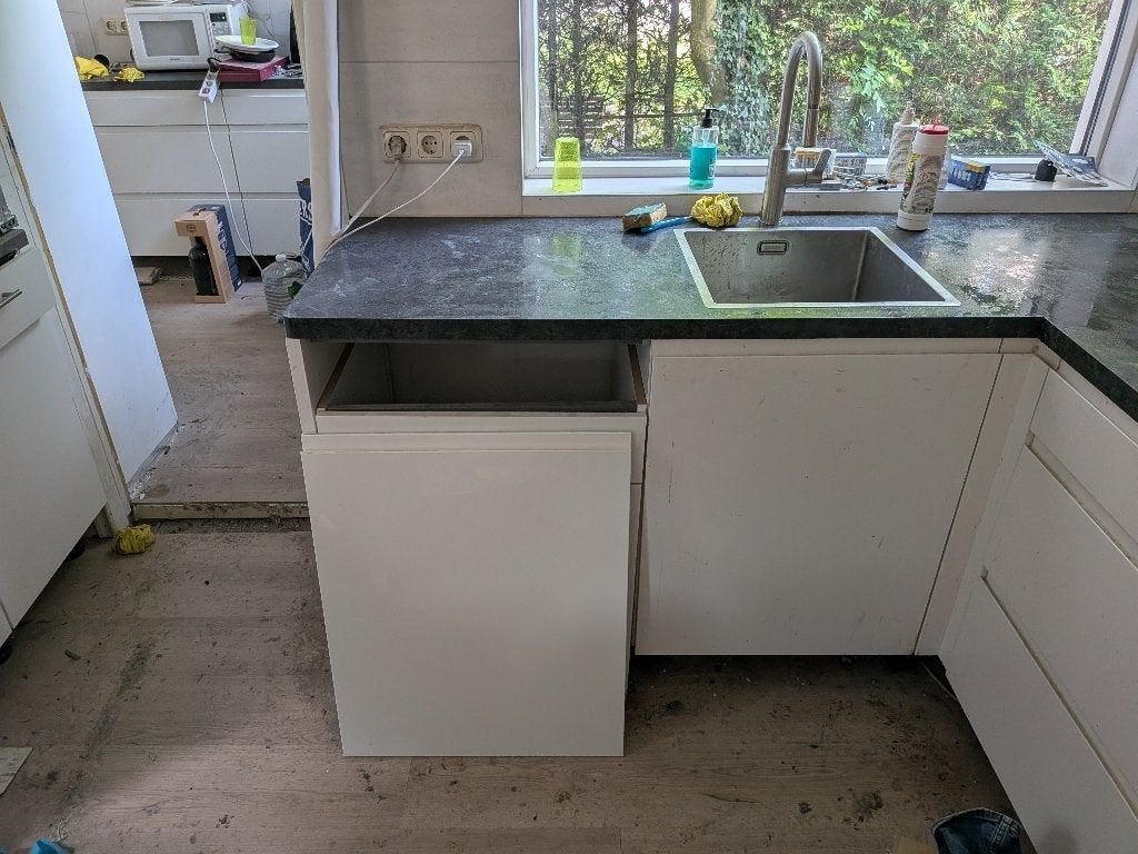 Nolte keukenblok, mat wit, Huis en Inrichting, Ophalen, Wit, Enkelwandige keuken